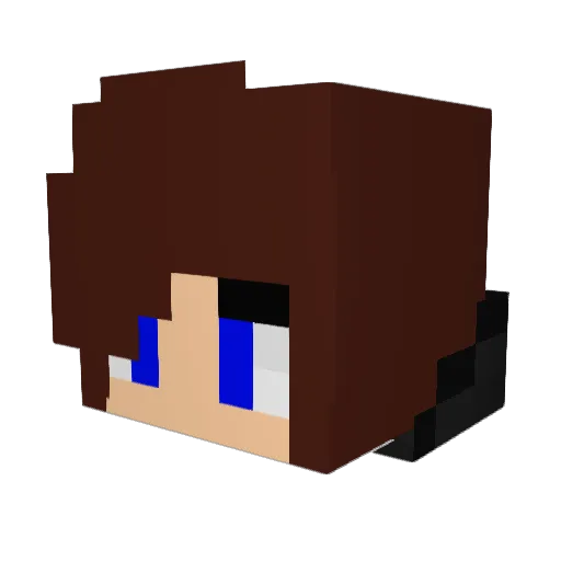 Miina4 Minecraft avatar head, 3D render