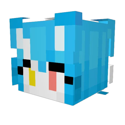 Miina_ Minecraft avatar head, 3D render
