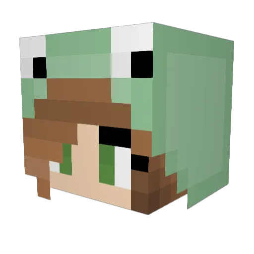 Miindx_ Minecraft avatar head, 3D render