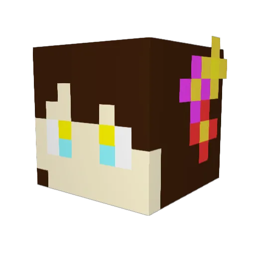 Miine122 Minecraft avatar head, 3D render