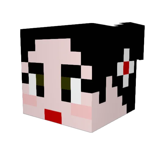 Miing Minecraft avatar head, 3D render