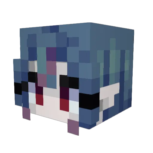 MiiniFern Minecraft avatar head, 3D render