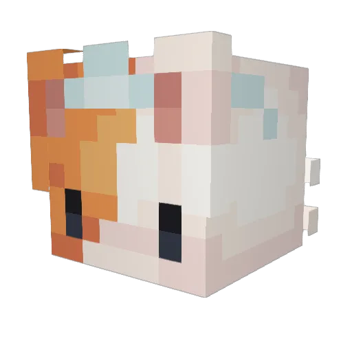 Miintay Minecraft avatar head, 3D render