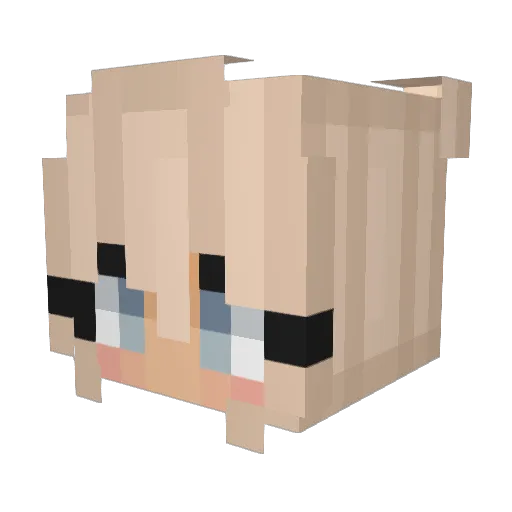 Miintsu Minecraft avatar head, 3D render