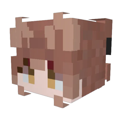 Miipple_sensei Minecraft avatar head, 3D render