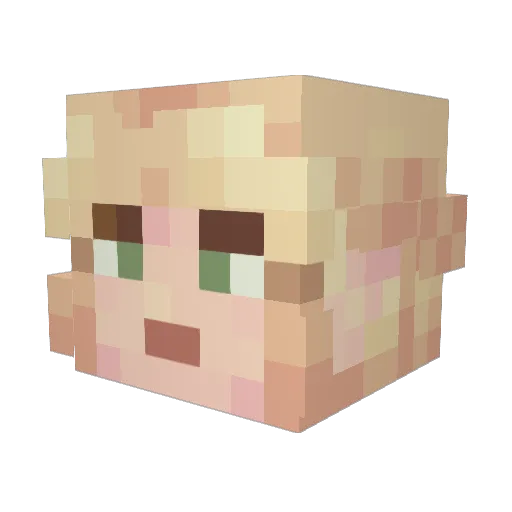 Miiris Minecraft avatar head, 3D render