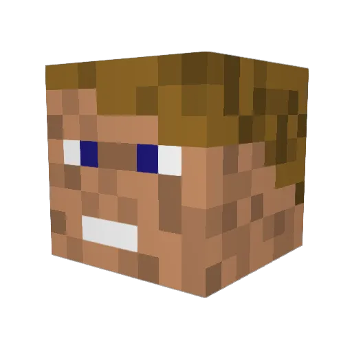 Miisso Minecraft avatar head, 3D render