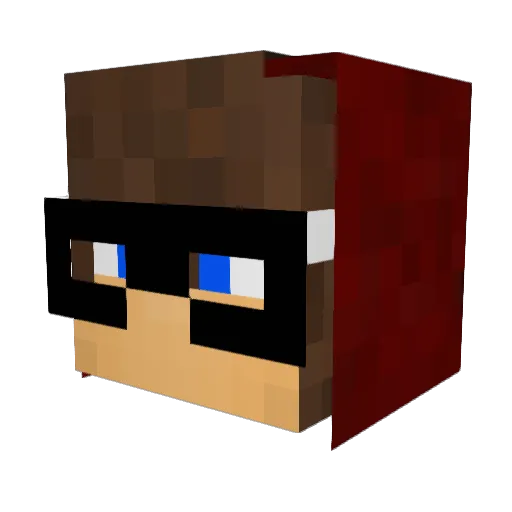 MiisterRainbowYT Minecraft avatar head, 3D render