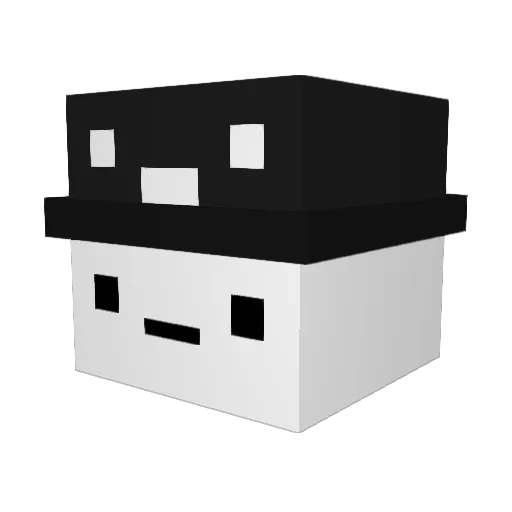 Miit_ Minecraft avatar head, 3D render