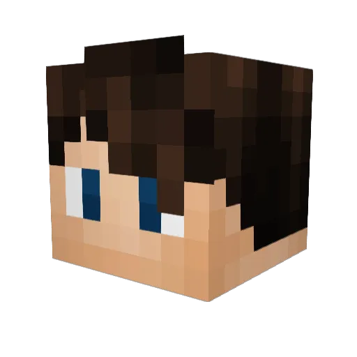 MiitchKay Minecraft avatar head, 3D render