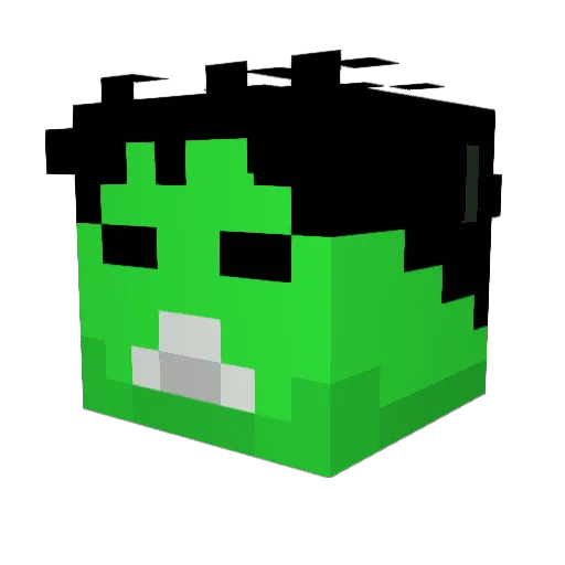 MiixR Minecraft avatar head, 3D render