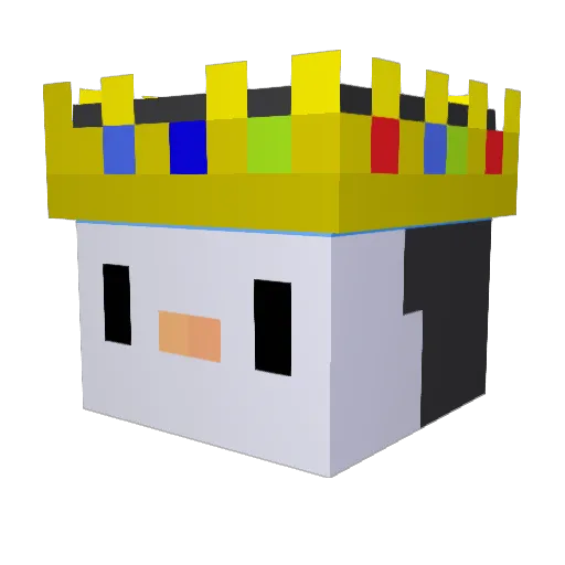 Miixxxx Minecraft avatar head, 3D render