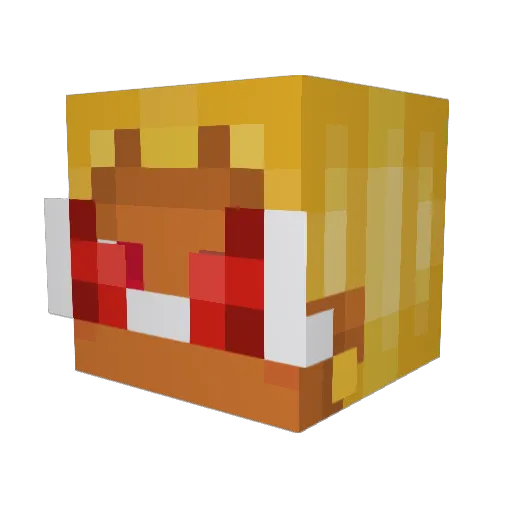 Miizziix Minecraft avatar head, 3D render