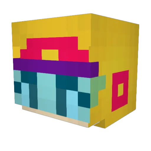 Mijaeeel Minecraft avatar head, 3D render
