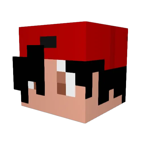 Mijatsu Minecraft avatar head, 3D render