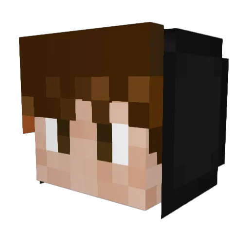Mijbil Minecraft avatar head, 3D render