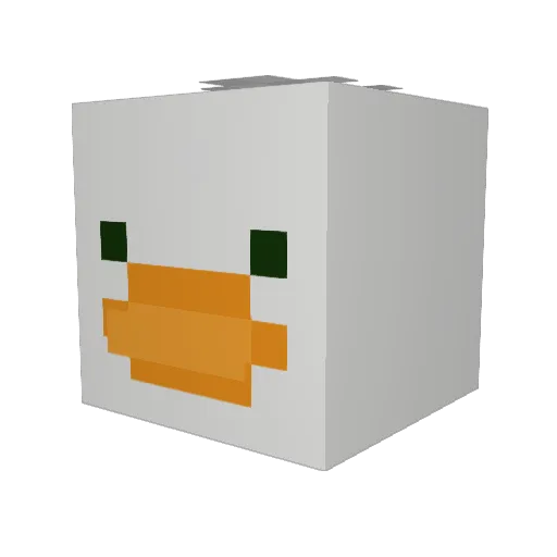Mijhaki Minecraft avatar head, 3D render