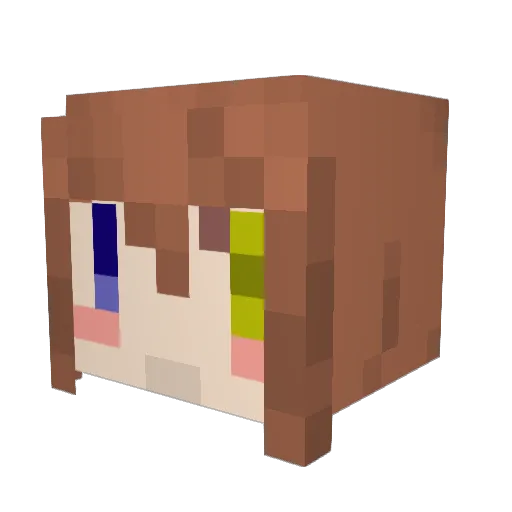 Mijikko Minecraft avatar head, 3D render