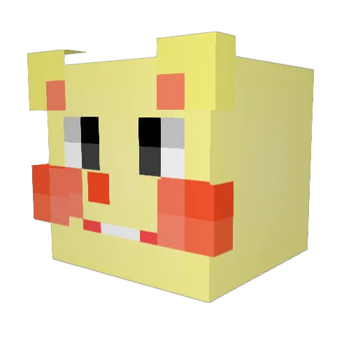 Mijjeu Minecraft avatar head, 3D render
