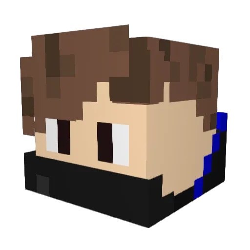 Mijnstick Minecraft avatar head, 3D render