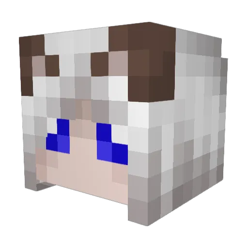 Mijoko Minecraft avatar head, 3D render