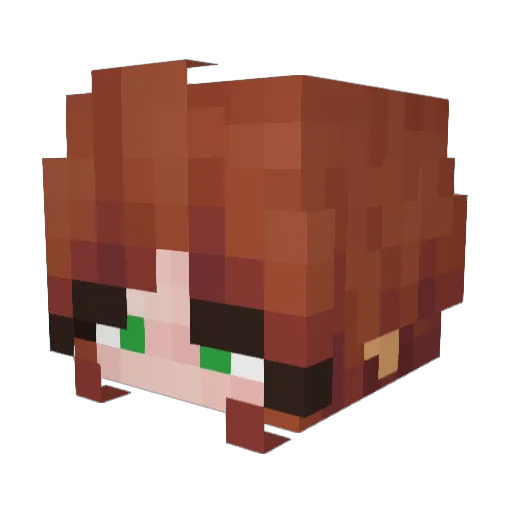 MijuFox Minecraft avatar head, 3D render