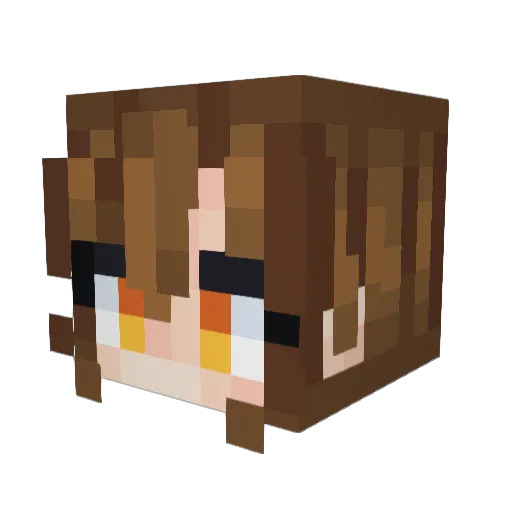 Mijuky Minecraft avatar head, 3D render