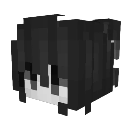 Mijusenpai Minecraft avatar head, 3D render