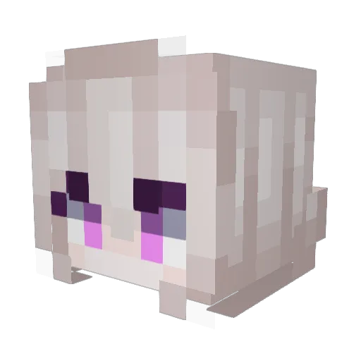 Mijuuri Minecraft avatar head, 3D render