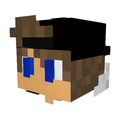 Mik030 Minecraft avatar head, 3D render