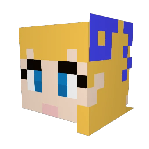 Mik1127 Minecraft avatar head, 3D render