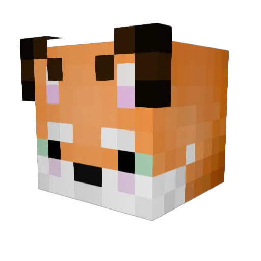 Mik18 Minecraft avatar head, 3D render
