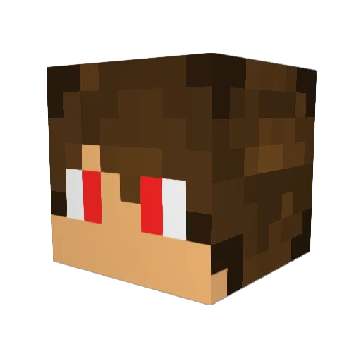 Mik3N4sty Minecraft avatar head, 3D render