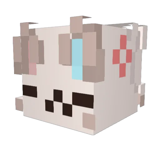 MikMik__ Minecraft avatar head, 3D render