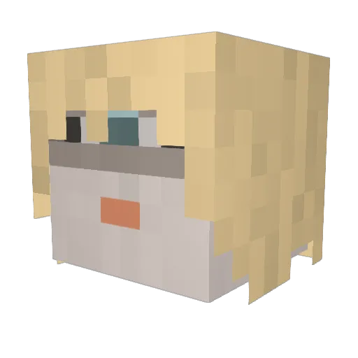 Mika1701 Minecraft avatar head, 3D render