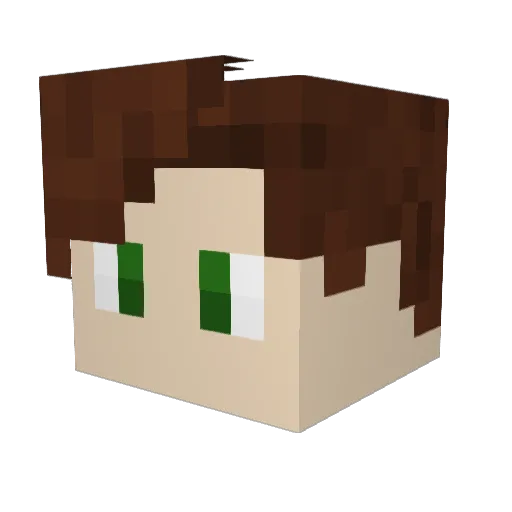 Mika215 Minecraft avatar head, 3D render