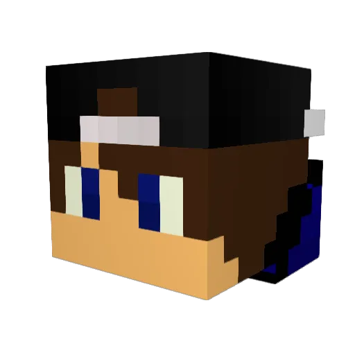 Mika2345 Minecraft avatar head, 3D render
