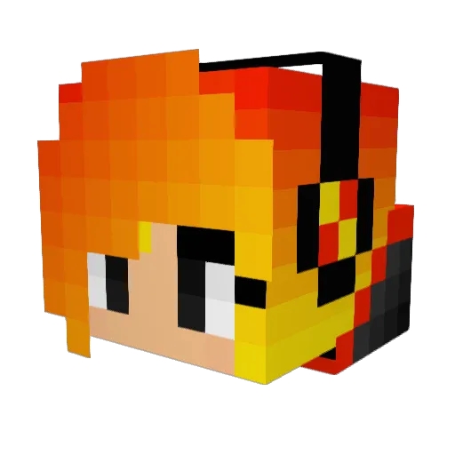 Mika2809 Minecraft avatar head, 3D render