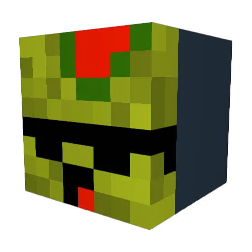 Mika321 Minecraft avatar head, 3D render