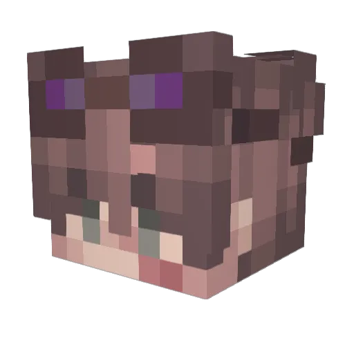 Mika6393 Minecraft avatar head, 3D render
