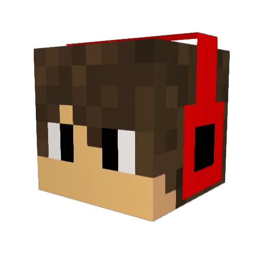 Mika954 Minecraft avatar head, 3D render