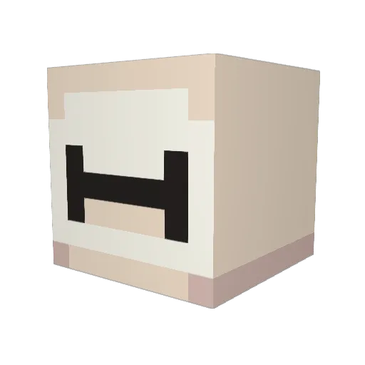 MikaCakes Minecraft avatar head, 3D render
