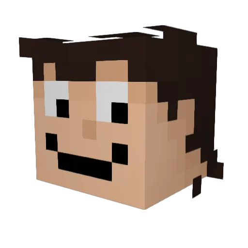 MikaDessin Minecraft avatar head, 3D render