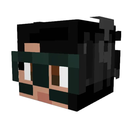 MikaGabs Minecraft avatar head, 3D render
