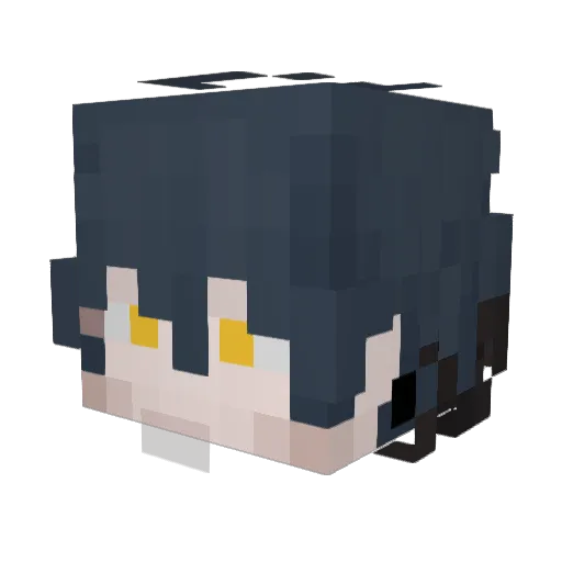 MikaLatte_ Minecraft avatar head, 3D render