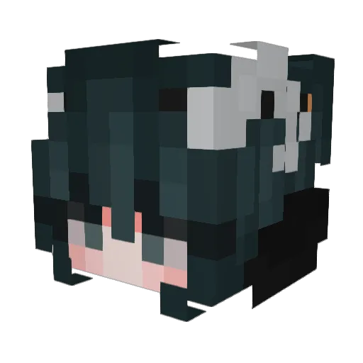 MikaLiz Minecraft avatar head, 3D render
