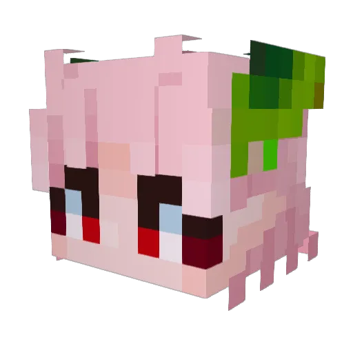 MikaMeheh Minecraft avatar head, 3D render