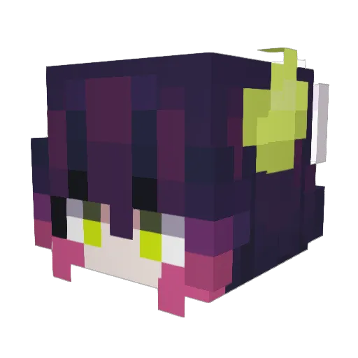 MikaMeiruka Minecraft avatar head, 3D render
