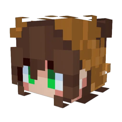 MikaMika280 Minecraft avatar head, 3D render