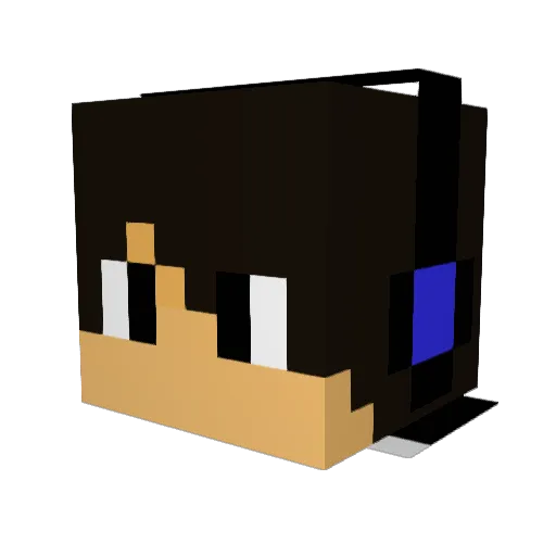 MikaMiner Minecraft avatar head, 3D render